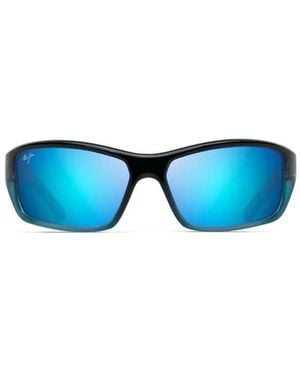 Maui Jim Barrier Reef Biker-Frame Sunglasses - Blue