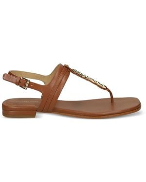 Michael Kors Marcia Chain-Strap Sandals - Brown