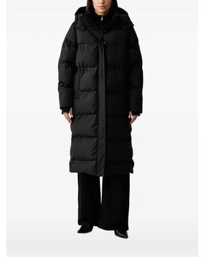 KARL LAGERFELD Logo-Print Padded Coat - Black