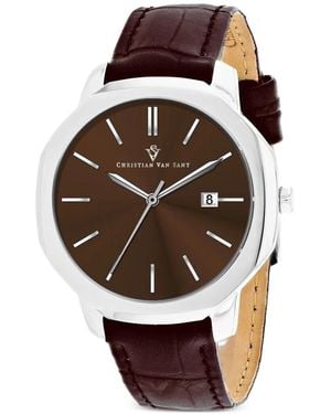 Christian Van Sant Octavius 42Mm Watch - Brown