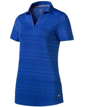 PUMA Coastal Horizontal-Stripe Polo Shirt - Blue