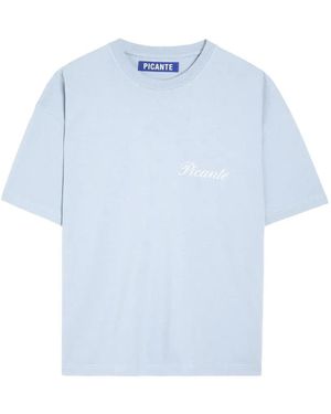 Picante Tailor Ogo-Print T-Shirt - Blue