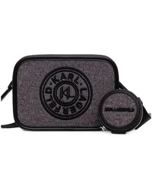 KARL LAGERFELD Gürteltasche Mit Logo-Patch - Schwarz