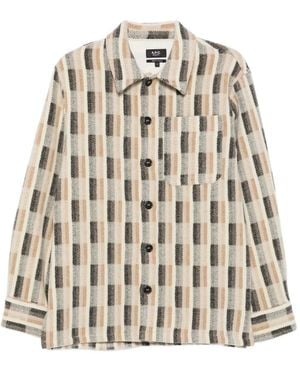 A.P.C. Chaqueta de lana a cuadros - Neutro