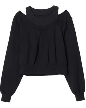 3.1 Phillip Lim Cut-Out Long-Sleeve Sweatshirt - Black