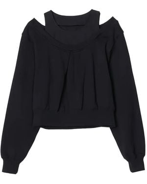 3.1 Phillip Lim Cut-Out Long-Sleeve Sweatshirt - Black