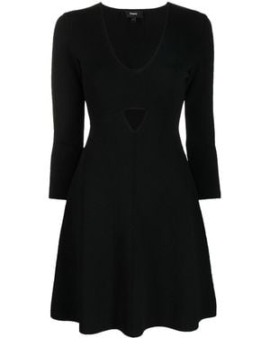 Theory Cut-Out Mini Dress - Black