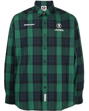 Aape By A Bathing Ape チェック シャツ - グリーン