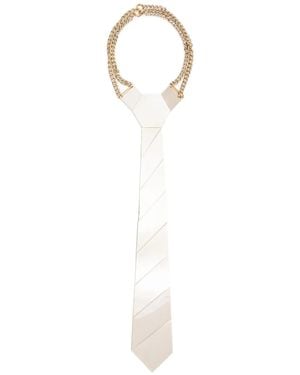 Isabel Sanchis Metal Tie Necklace - Weiß