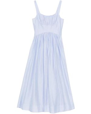 Aje. Abito Mist Midi Con Ruches - Bianco