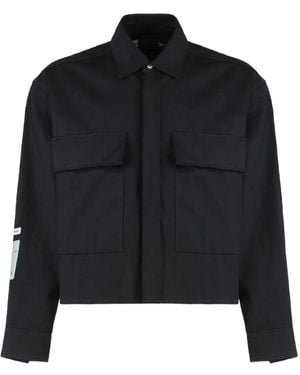 B1ARCHIVE Chest-Pockets Overshirt - Black