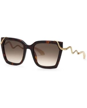 Roberto Cavalli Snake-Arm Sunglasses - Metallic