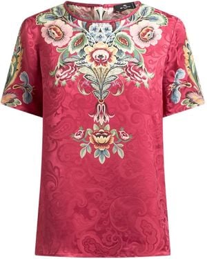 Etro フローラル Tシャツ - ピンク