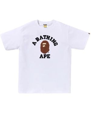A Bathing Ape Ape Head Logo-Print T-Shirt - White