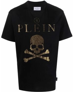 Philipp Plein Crystal-Embellished T-Shirt - Black