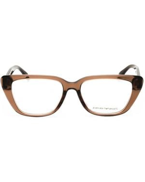 Emporio Armani Cat-Eye Frame Glasses - Brown