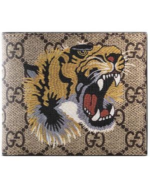 Gucci Tiger Print GG Supreme Wallet - Multicolour