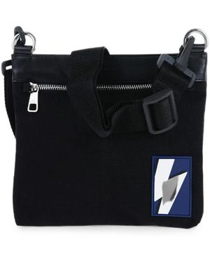 Neil Barrett Logo-Patch Shoulder Bag - Black