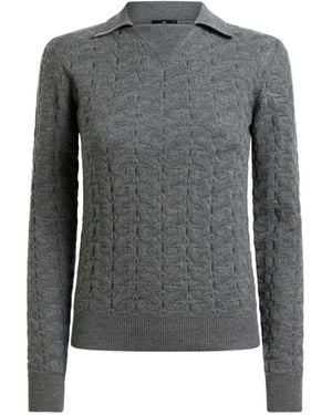 Etro Cable-Knit Jumper - Grey