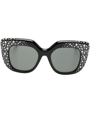 Gucci Crystal-Embellished Sunglasses - Grey