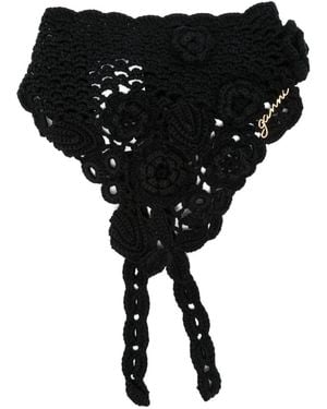 Ganni Crochet Headband - Black