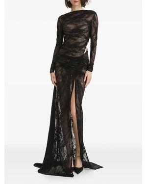 2310 STUDIO レース カットアウト マキシドレス - ブラック