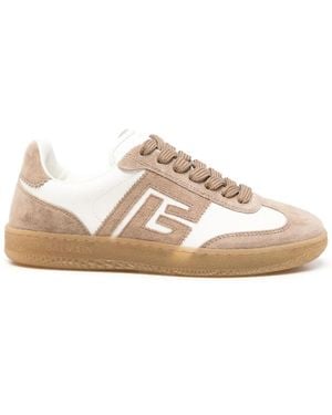 Balmain Monogram-Patch Panelled Trainers - Pink