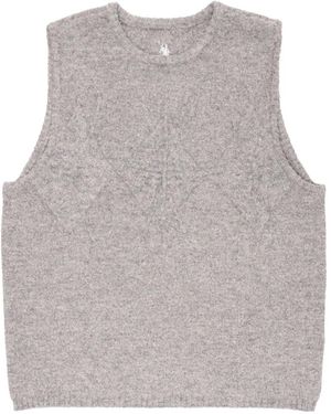 Adererror Cable-Knit Sleeveless Sweater - Gray