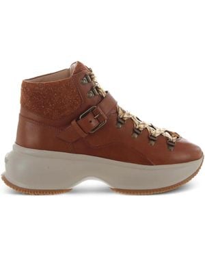 Hogan Maxi Active Ankle Boots - Brown