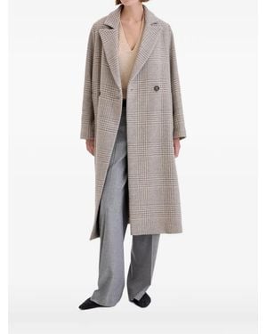 Biancalancia Double-Breasted Wool Coat - Grey