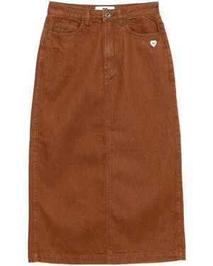 Chocoolate Denim Skirt - Brown