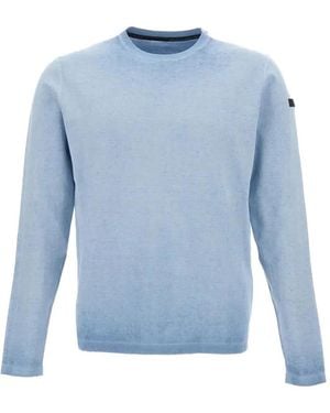 Rrd Shirty Ice Round Knit Sweater - Blue