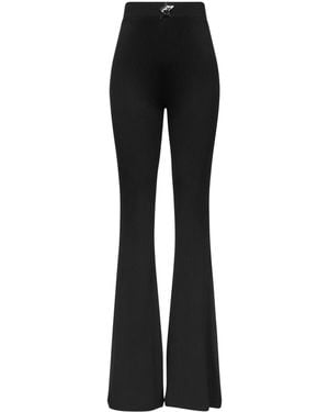 Area Star-Stud High-Waist Flared Pants - Black