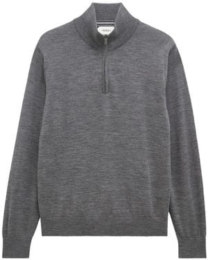 Pringle of Scotland Quarter-Zip Merino Wool Jumper - Grey