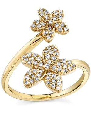 Sydney Evan 14Kt Plumeria Weißgoldring Mit Diamanten - Mettallic