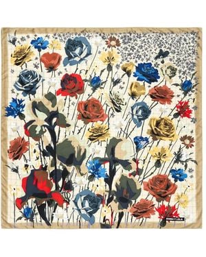 Bimba Y Lola Floral Scarf - White
