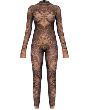 DSquared² Tattoo-Print Jumpsuit - Black