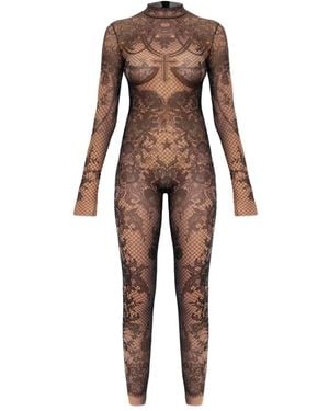 DSquared² Tattoo-Print Jumpsuit - Black
