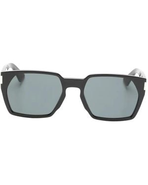 Saint Laurent Geometric-Frame Sunglasses - Grey