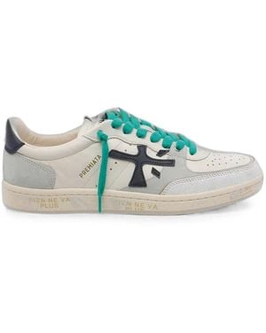Premiata Clay Logo-Patch Sneakers - Multicolor