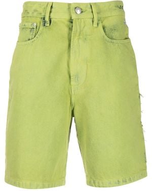 Gcds Logo-Patch Cargo Shorts - Green