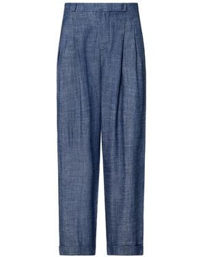 Peuterey Pleated-Design Pants - Blue