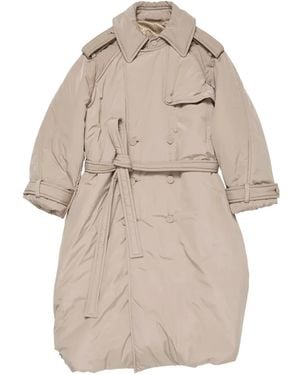 Acne Studios Gabardina Technical Con Cinturón - Neutro