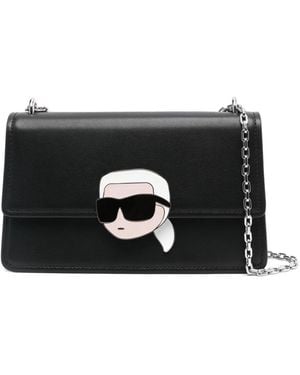 Karl Lagerfeld Ikon Lock ショルダーバッグ - ブラック