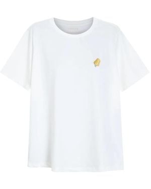 Isolda Camiseta Caju bordada - Blanco