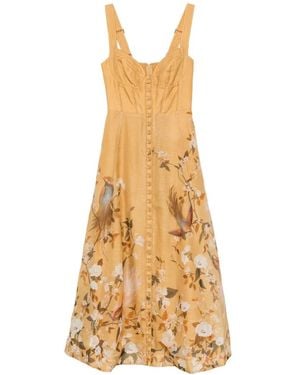 Zimmermann Momentum Corded Midi Dress - Metallic