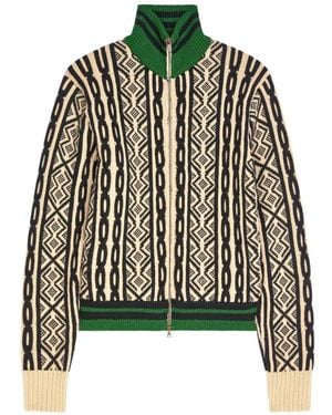 Dries Van Noten Cardigan À Motif Géométrique - Vert