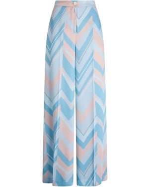Liu Jo Soft Light And Printed Pants - Blue