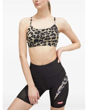 P.E Nation Brassière De Sport Fundamental À Imprimé Léopard - Grey