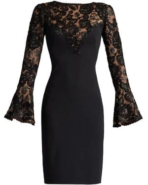 Tadashi Shoji Robe Lou En Dentelle À Fleurs - Noir